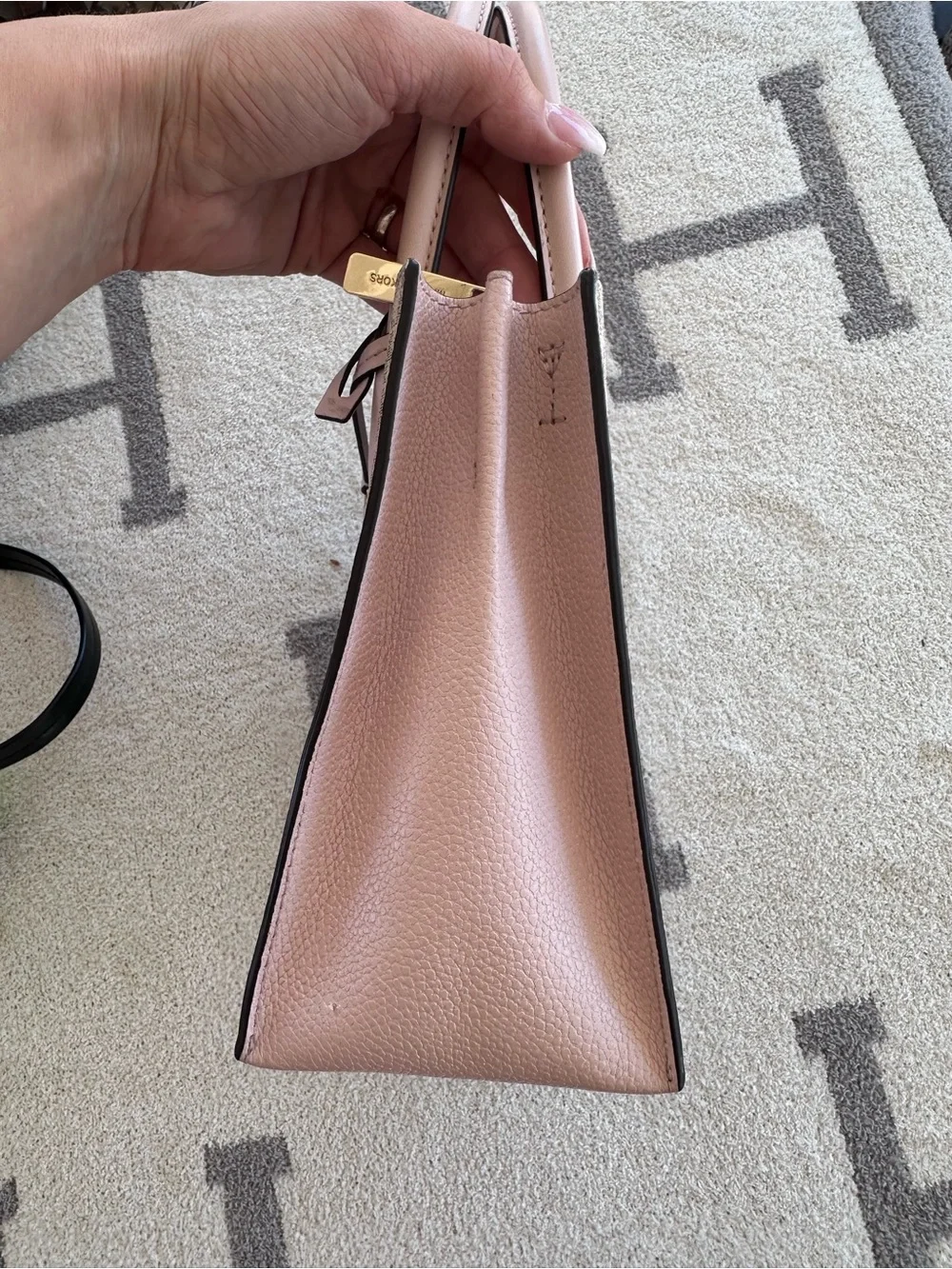 Michael Kors Pink Trim Signature Logo Satchel